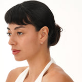 Emerald Cut Lab Grown Diamond Huggie, Reka