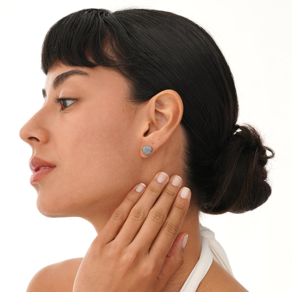 Pave Sapphire Dome Studs, Gita