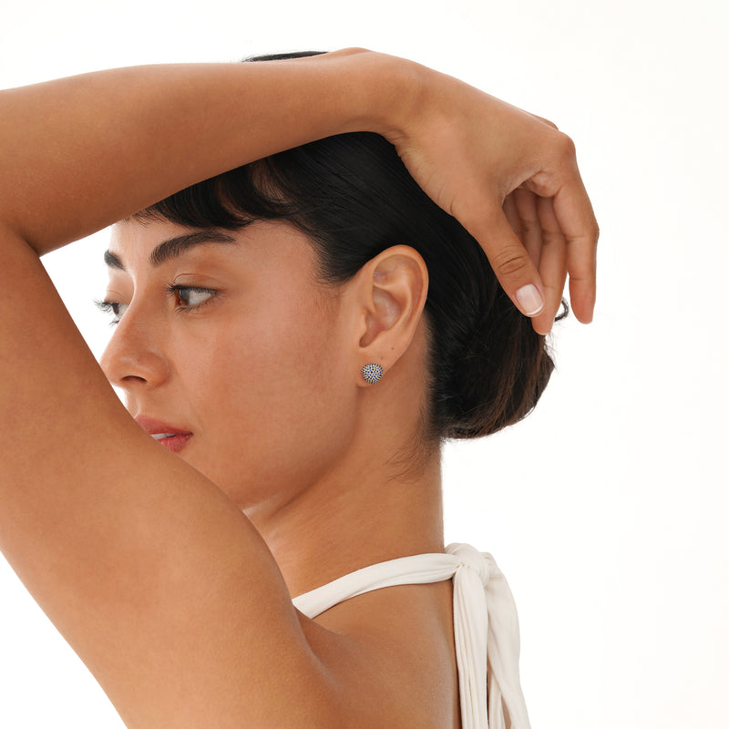 Pave Sapphire Dome Studs, Gita