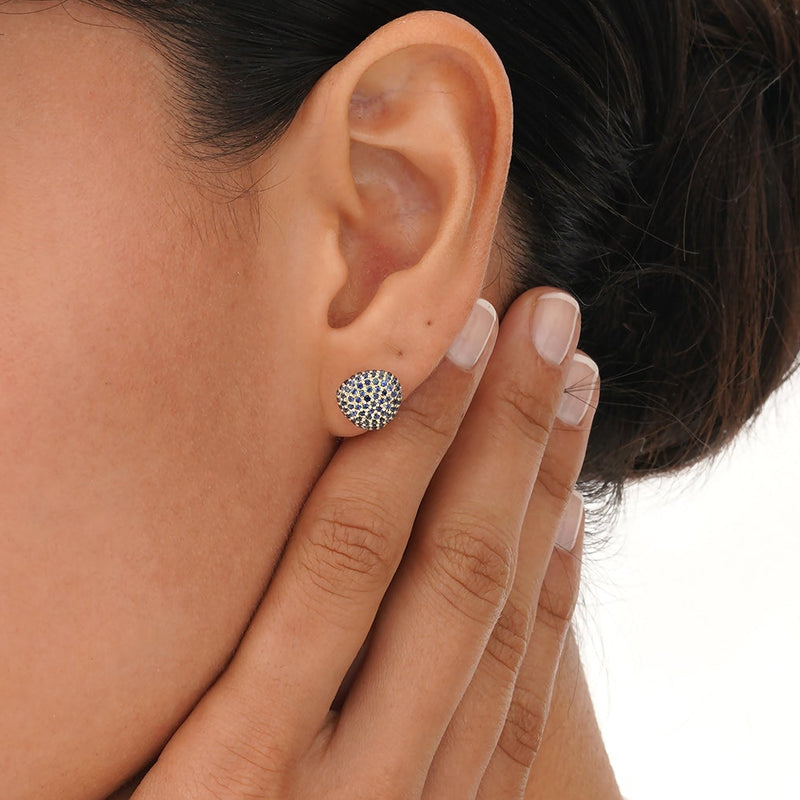 Pave Sapphire Dome Studs, Gita