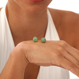 Natural Emerald Pavé Stud Earrings, Gita