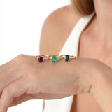 Octagon Cut Ruby Solitaire Ring, Eris