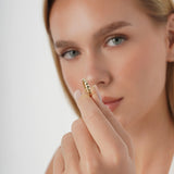 3 mm Gold Pyramid Eternity Ring, Nima