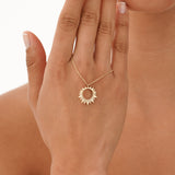Diamond Sunburst Necklace, Nyssira