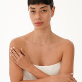 Solid Gold Rainbow Sapphire Bar Necklace, Kael