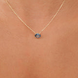 Oval Sapphire Necklace, Cyn