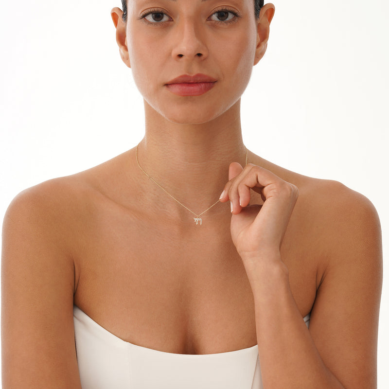 Pave Diamond Chai Necklace, Zavrielle