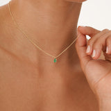 Pear-Cut Emerald Necklace, Oxa