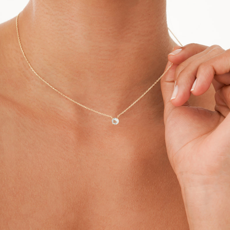 Natural Aquamarine Necklace, Eyla