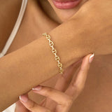 Mariner Chain Lab Grown Diamond Bracelet, Solid Gold Anchor Link Bracelet, Lirien