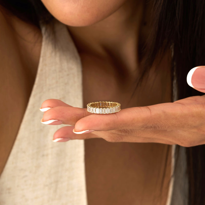 Lab Grown Baguette Eternity Band, Sylvaine