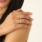 3.4 mm Round Diamond Half-Eternity, Dovie