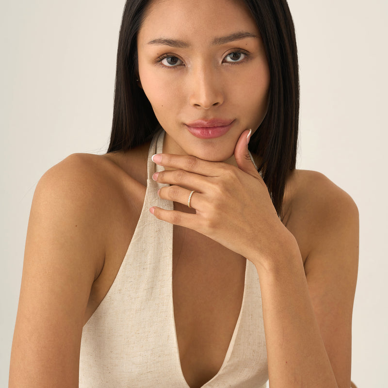 Dainty Rope Diamond Ring, Zelma