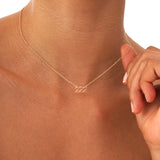 Gold Angel Number 222 Necklace, Nythara