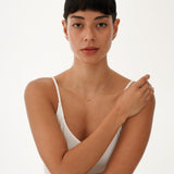 Solid Gold Citrine Oval Necklace, Loa