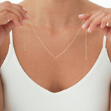 Solid Gold Citrine Oval Necklace, Loa