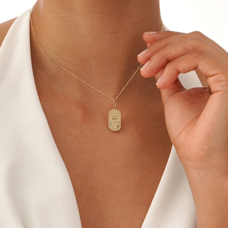 Gold Sun and Moon Pendant, Vioneth