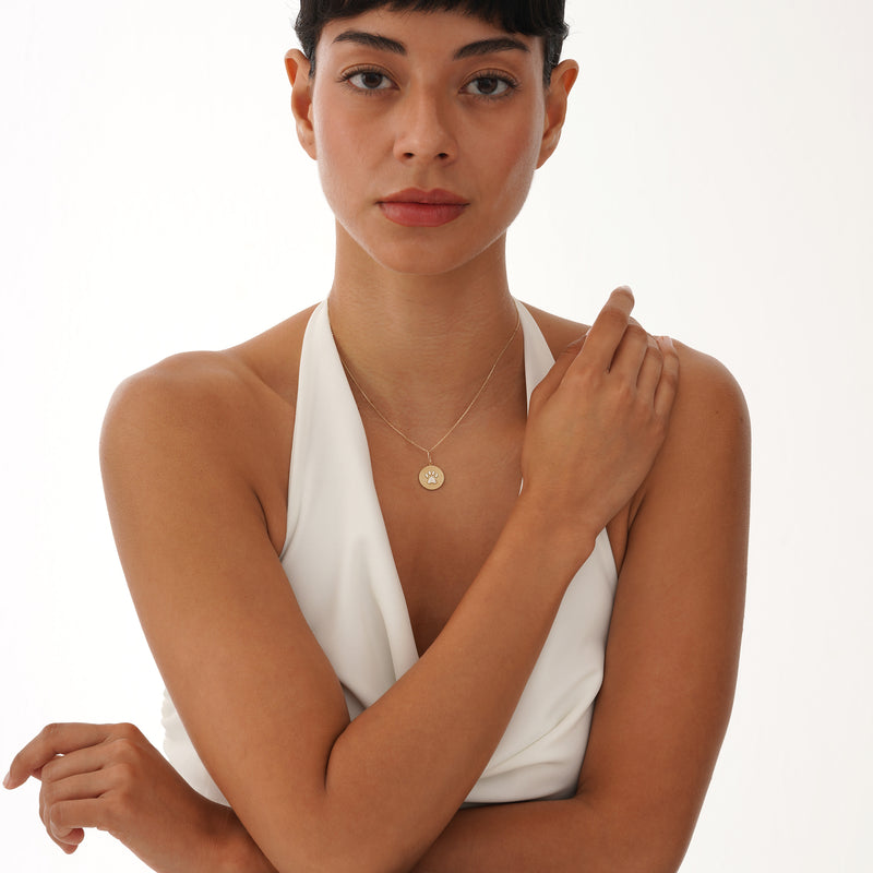 Solid Gold Dog Paw Charm, Zirelia