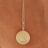 Solid Gold Dog Paw Charm, Zirelia