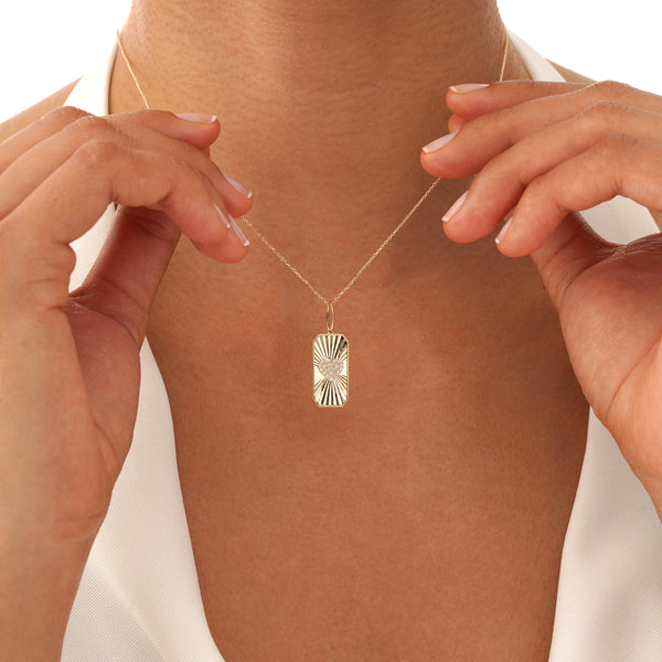 Pave Diamond Heart Charm, Sylindra