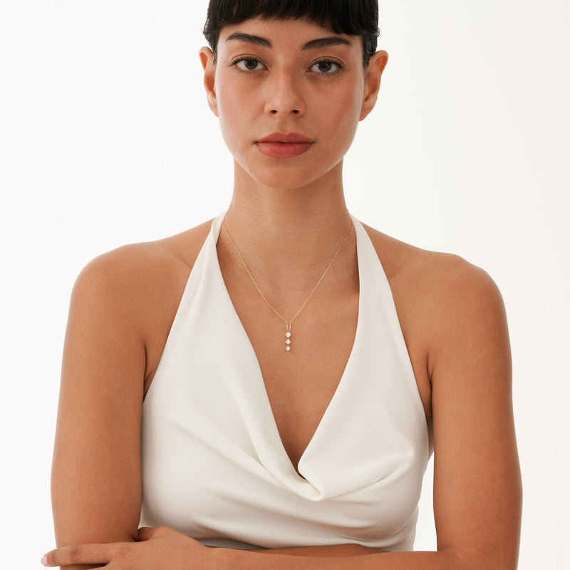 Triple Diamond Drop Charm, Teya