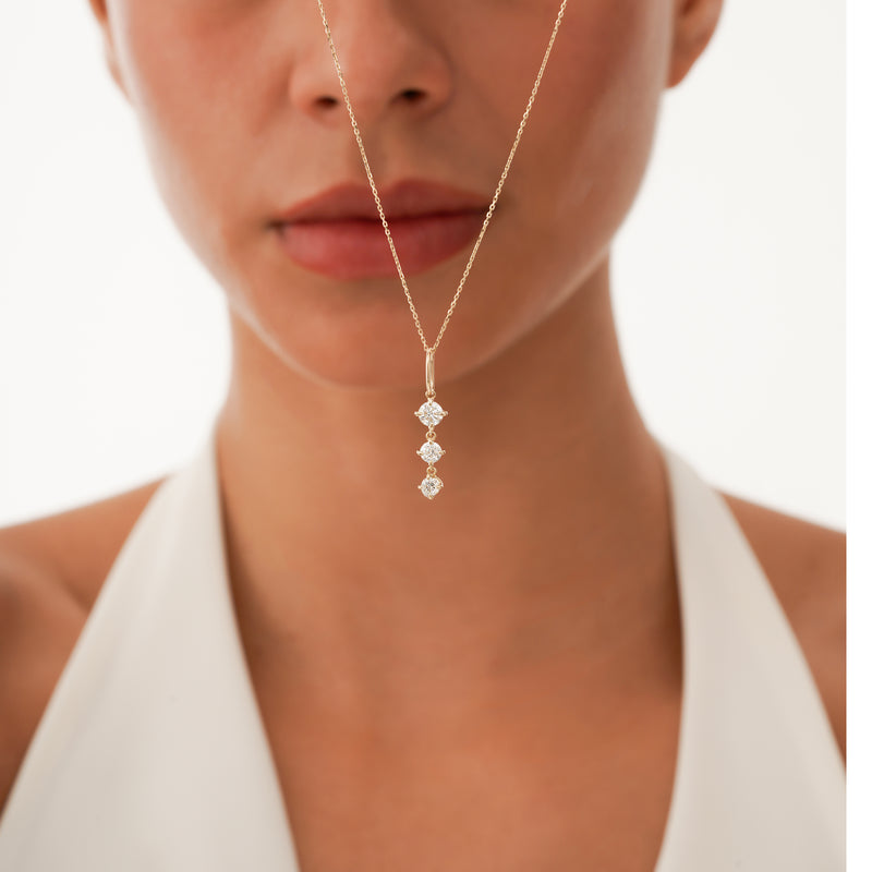 Triple Diamond Drop Charm, Teya