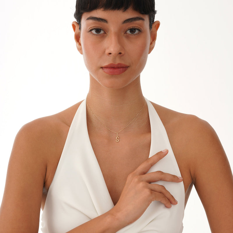 Solid Gold Initial Charm, Virelynn