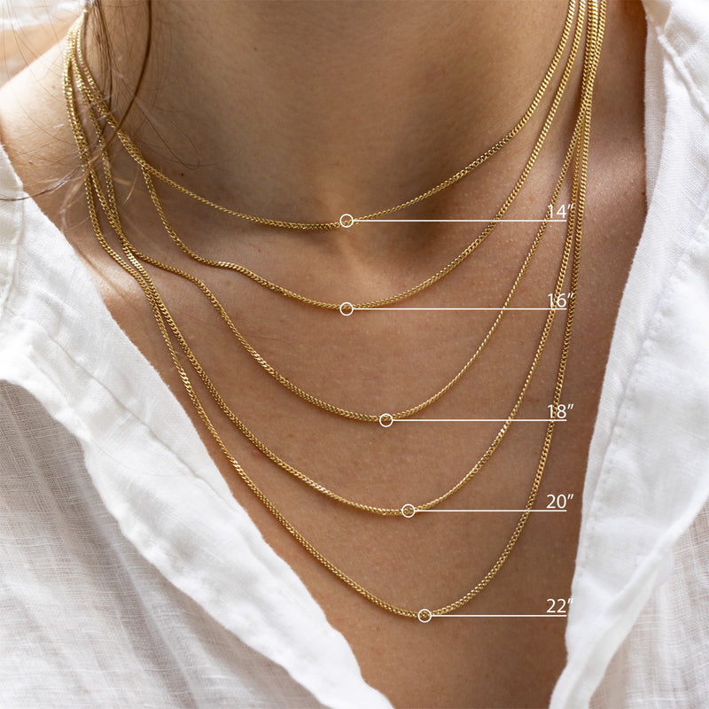 14k Yellow Gold Chain Layers
