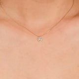 Sapphire Diamond Happy Face Necklace