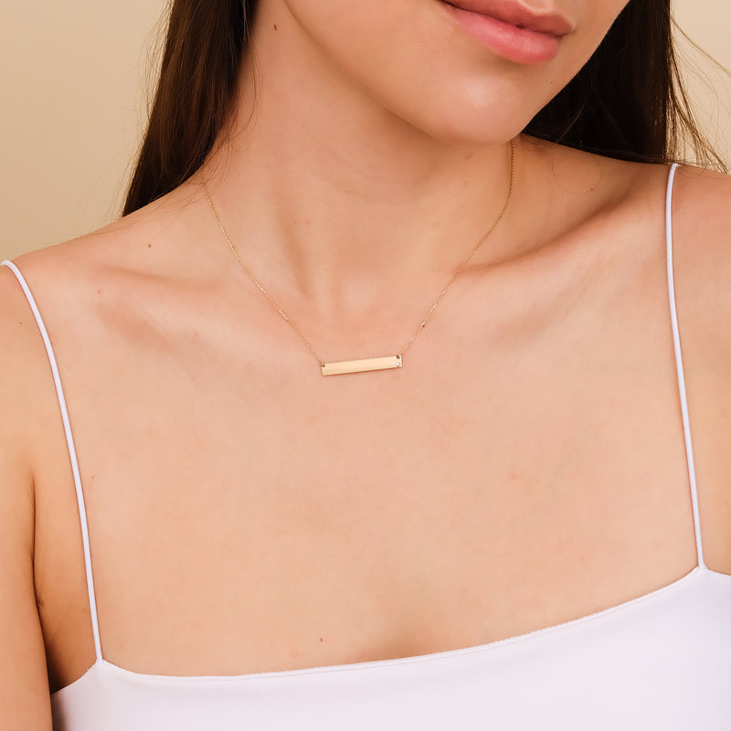 diamond custom message necklace