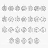 Gold Coin Initial Necklace Charm, Thalindra