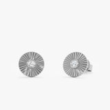 Solid Gold Sunburst Stud Earrings, Thia