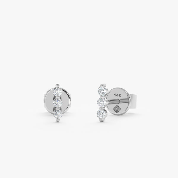 White Gold Diamond Ear Piercing