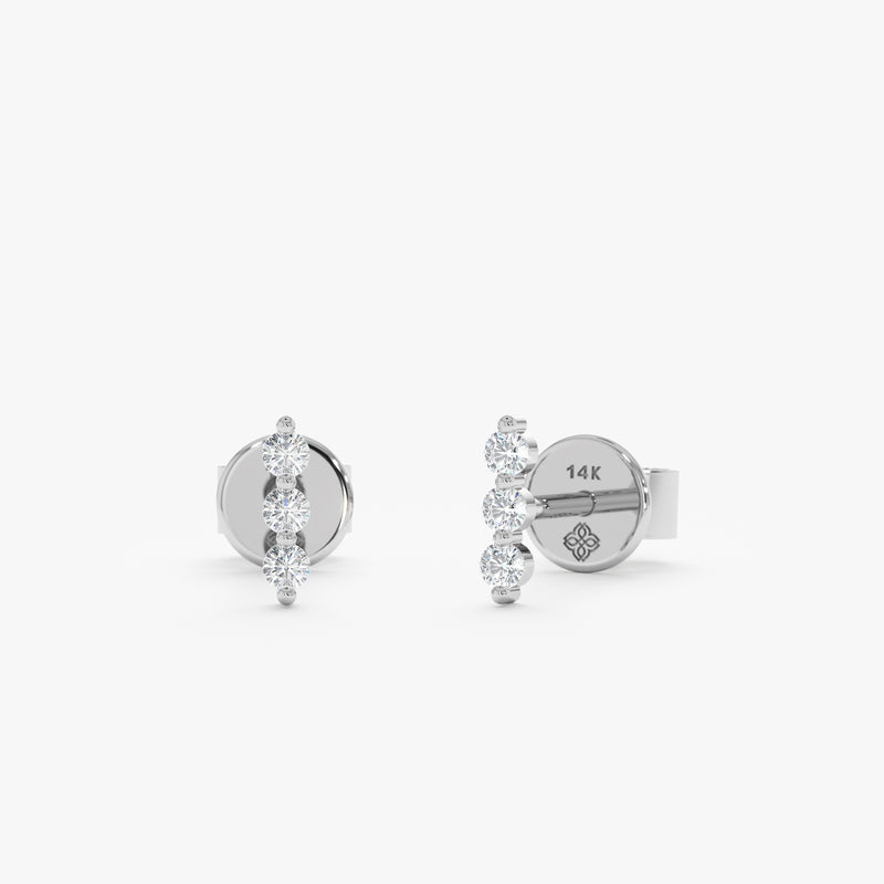 White Gold Diamond Ear Piercing