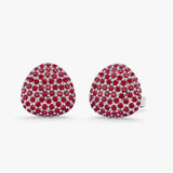 Natural Ruby Pavé Stud Earrings, Gita