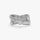  14k or 18k Solid White Gold Band