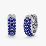 Wide Natural Blue Sapphire Huggie, Azrielle