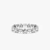 Gold Heart Eternity Ring, Lazra