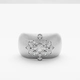Vintage Floral Diamond Dome Ring, Theodora