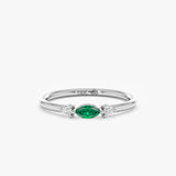 Dainty Emerald and Diamond Ring, Elyn