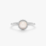 Beaded Halo Pearl Ring, Fira