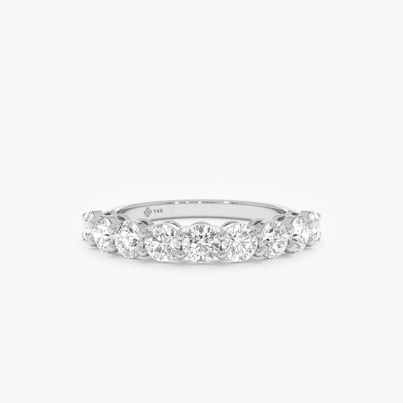 3.4 mm Round Diamond Half-Eternity, Dovie