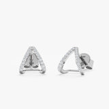 white gold handmade clear diamonds