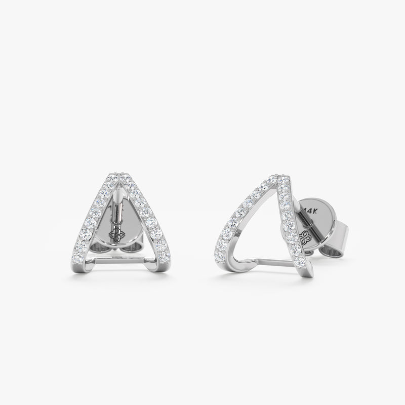 white gold handmade clear diamonds