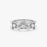 Set of 3 Lab Grown Diamond Station Rings, Lunessa