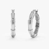 Ribbed Hoop Earrings, Xyla