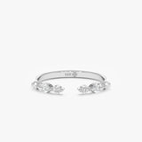 Alternating Lab Diamond Cuff Ring, Dree