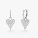 ethically sourced white diamond white gold earrings