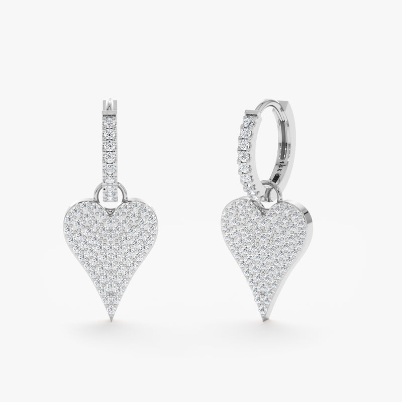 ethically sourced white diamond white gold earrings