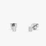 white gold prong set clear diamond